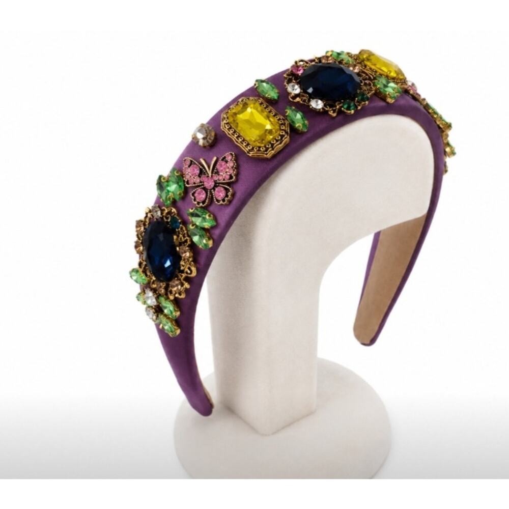 Purple Gemstone Headband New - Picture 3 of 4
